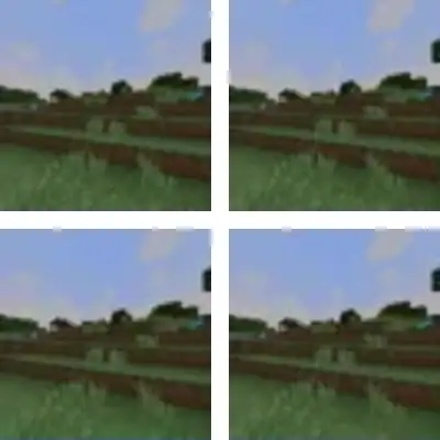 128-frame rollouts of one Minecraft clip for Diffusion Forcing and clean-context training on the U-Net (top) and the DiT (bottom)