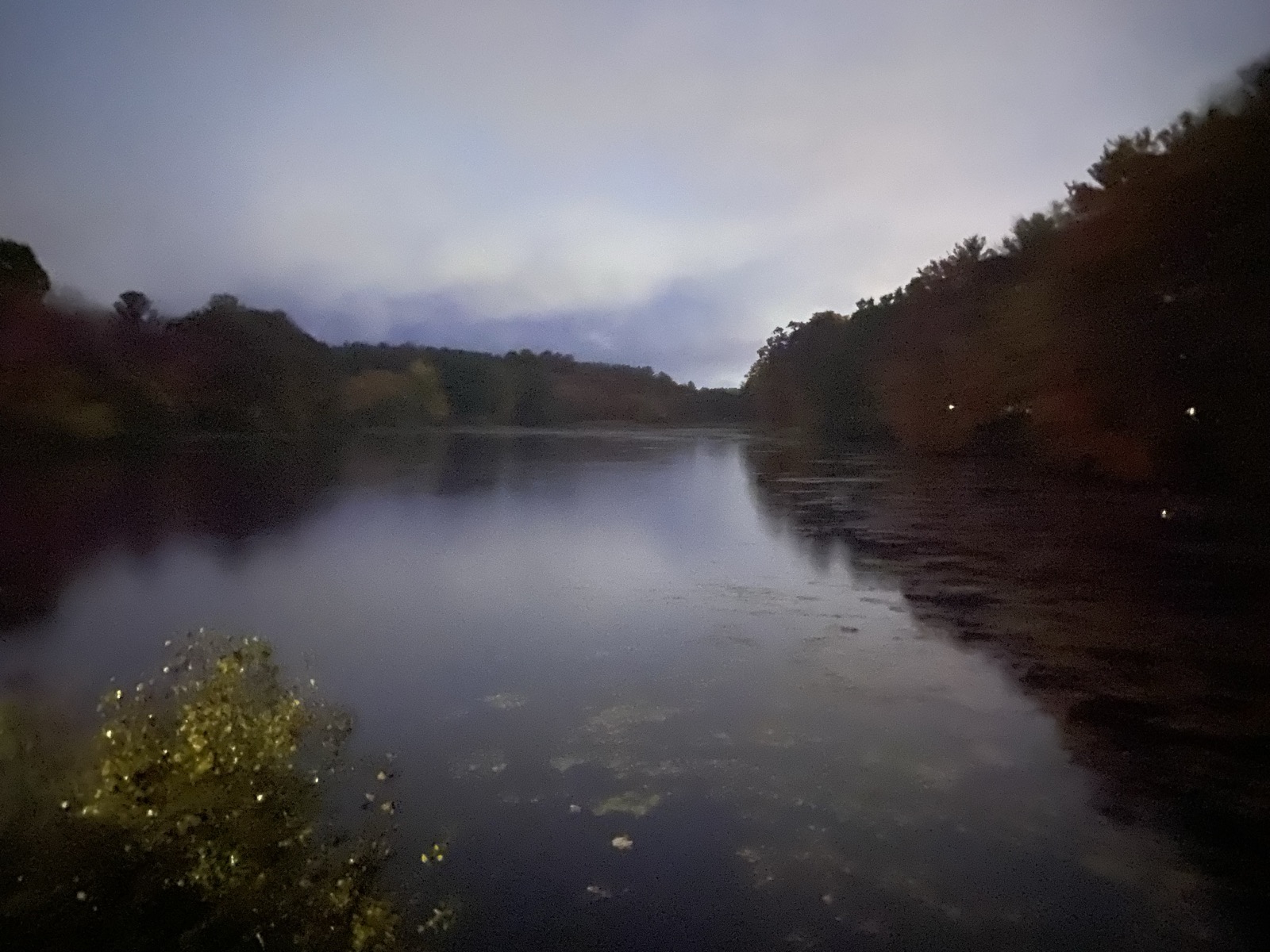 Rainy night run in Acton, Massachusetts